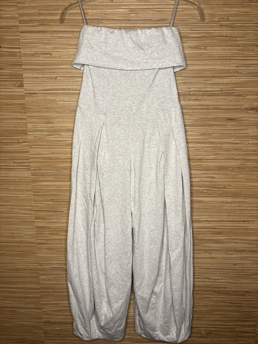 NWOT Molly Green Vienna Strapless Jumpsuit in Heather Gray Sz S